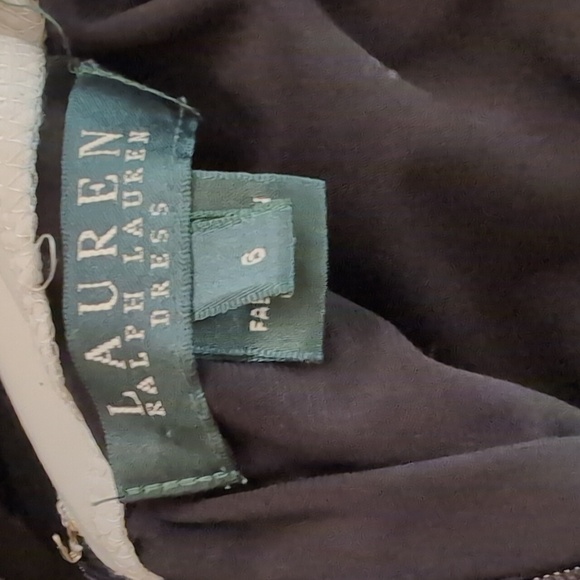 Lauren by Ralph Lauren Black and White Classic Midi Dress - Picture 5 of 5